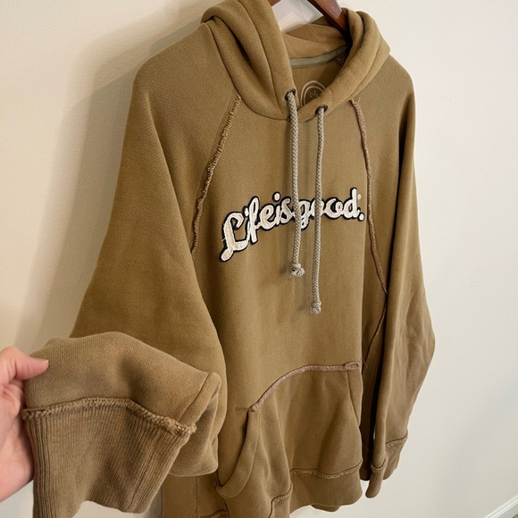 Life Is Good Men's Brown Hoodie Size XL - Picture 5 of 9